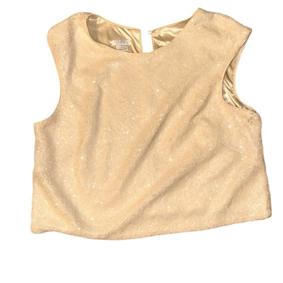 Anthropologie Jenny Yoo Women's Hampton Print Skirt & Kaity Sequin Crop Top Set - Picture 4 of 9